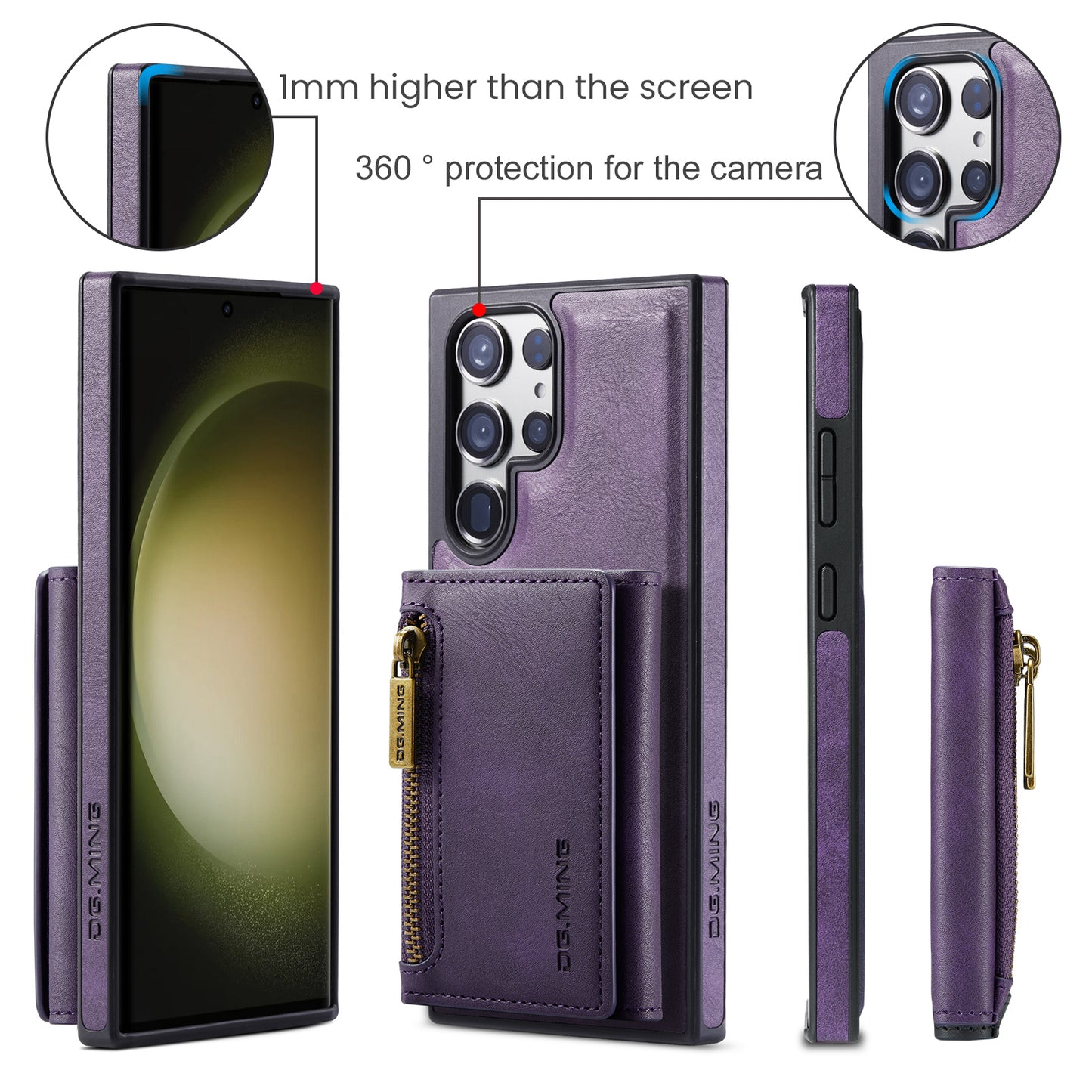 2 in 1 Magnetic RFID Wallet Case for Samsung