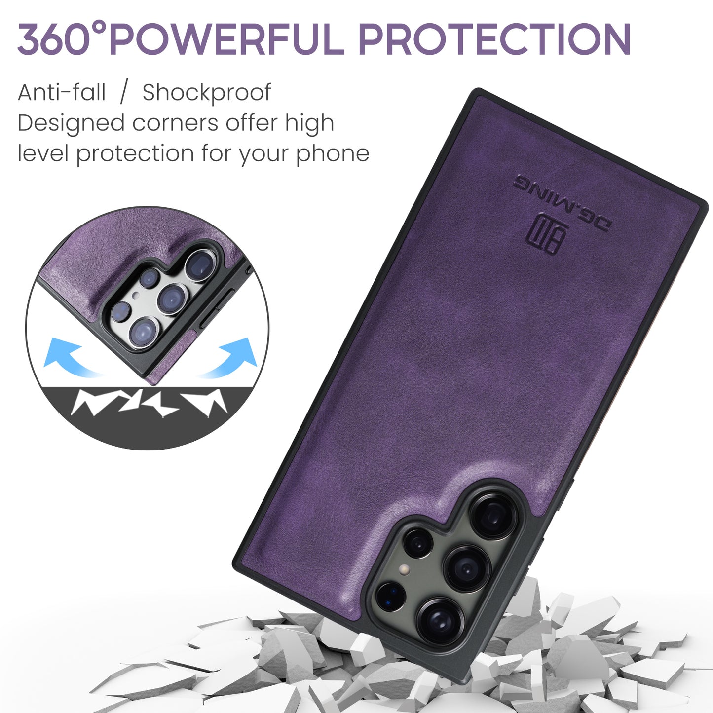 2 in 1 Magnetic RFID Wallet Case for Samsung