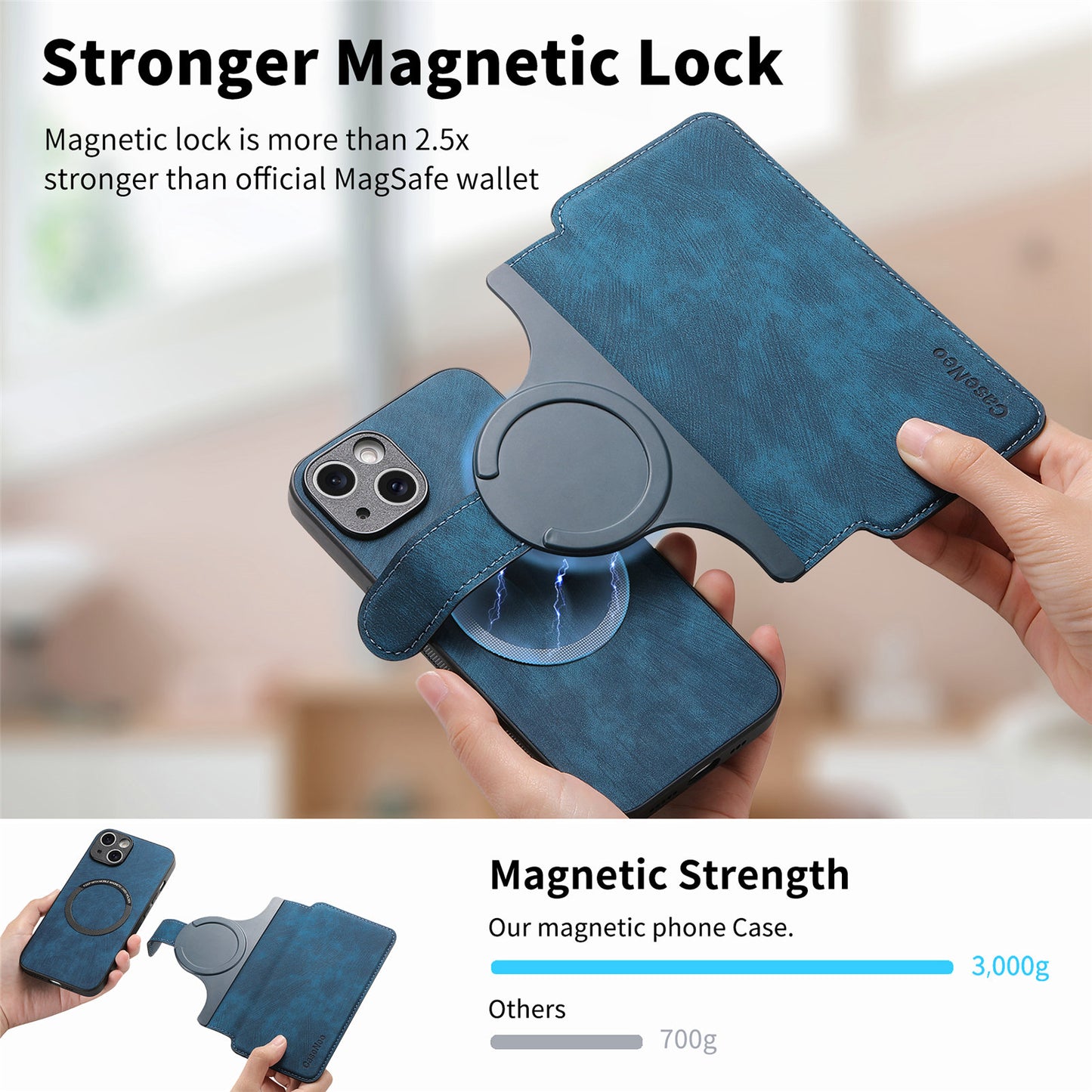 RFID 2-in-1 Detachable Wallet Magnetic Case for iPhone
