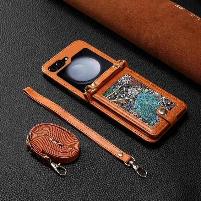 Luxury Brand Leather Crossbody Phone Case