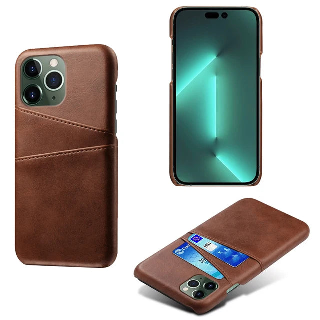 Luxury PU Leather Card Slots Case