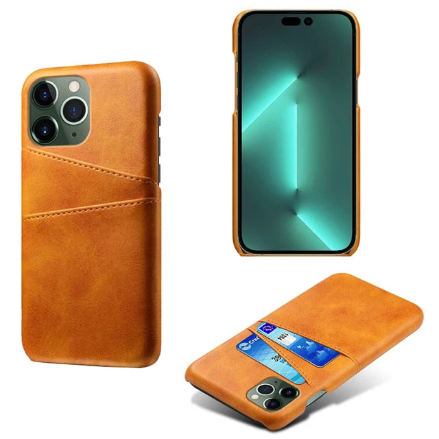 Luxury PU Leather Card Slots Case