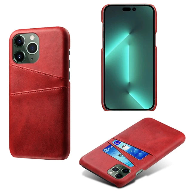 Luxury PU Leather Card Slots Case