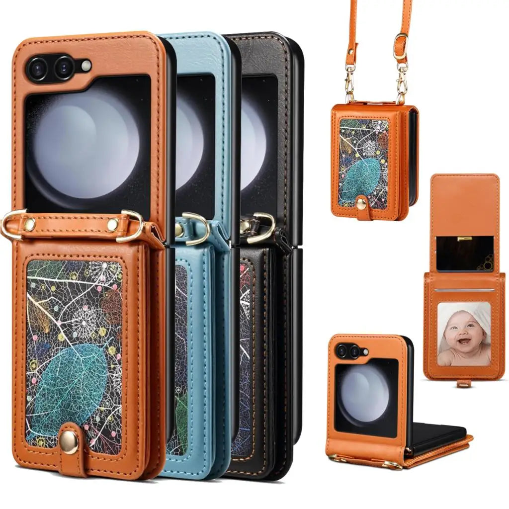 Luxury Brand Leather Crossbody Phone Case