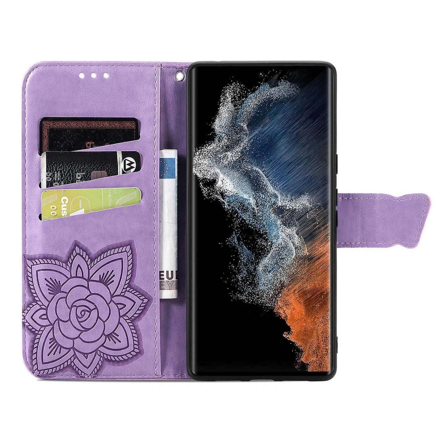 2-in-1 abnehmbare Leder-Brieftaschenhülle für Samsung Galaxy
