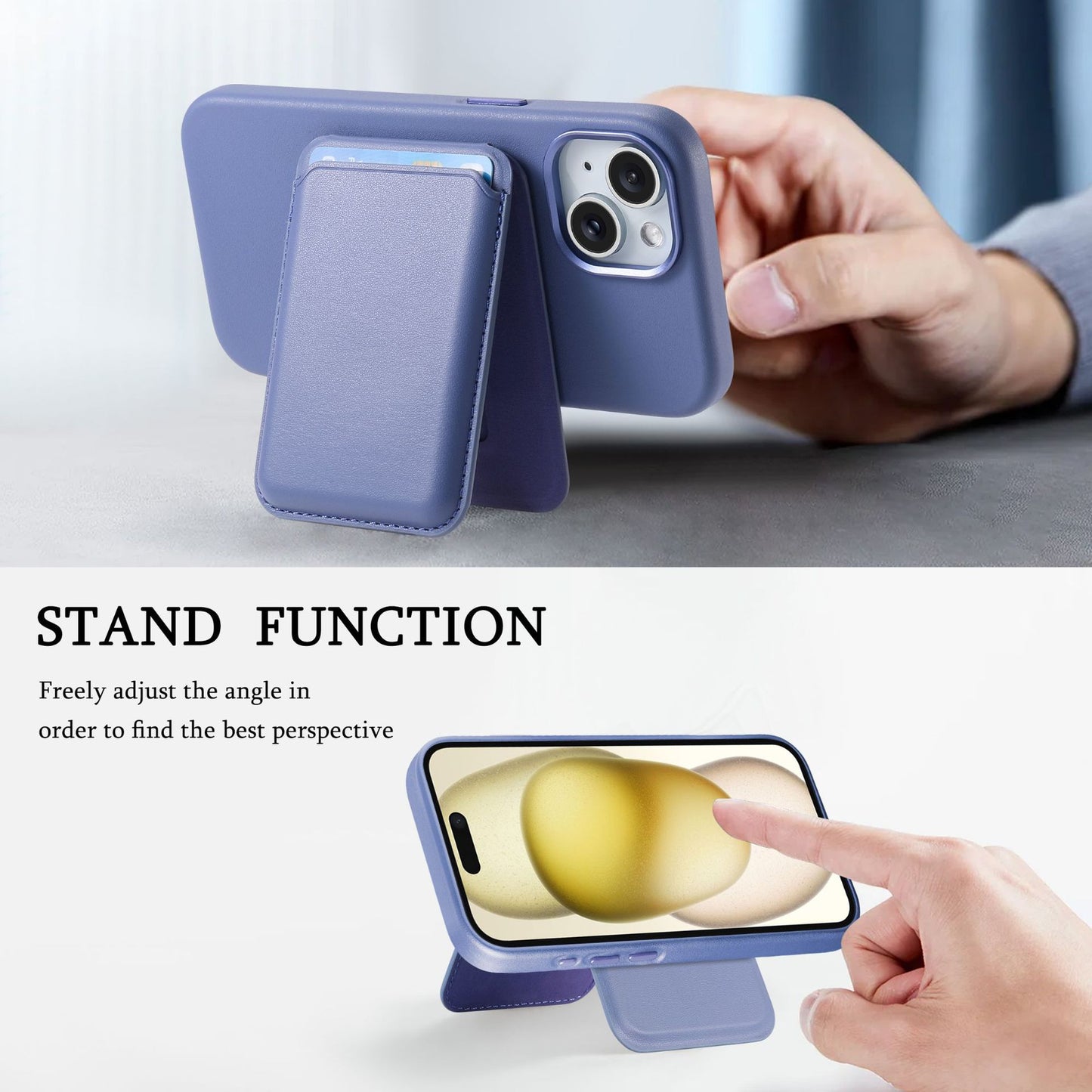 PURR Leather Detachable Wallet Phone Case with Magsafe for iPhone