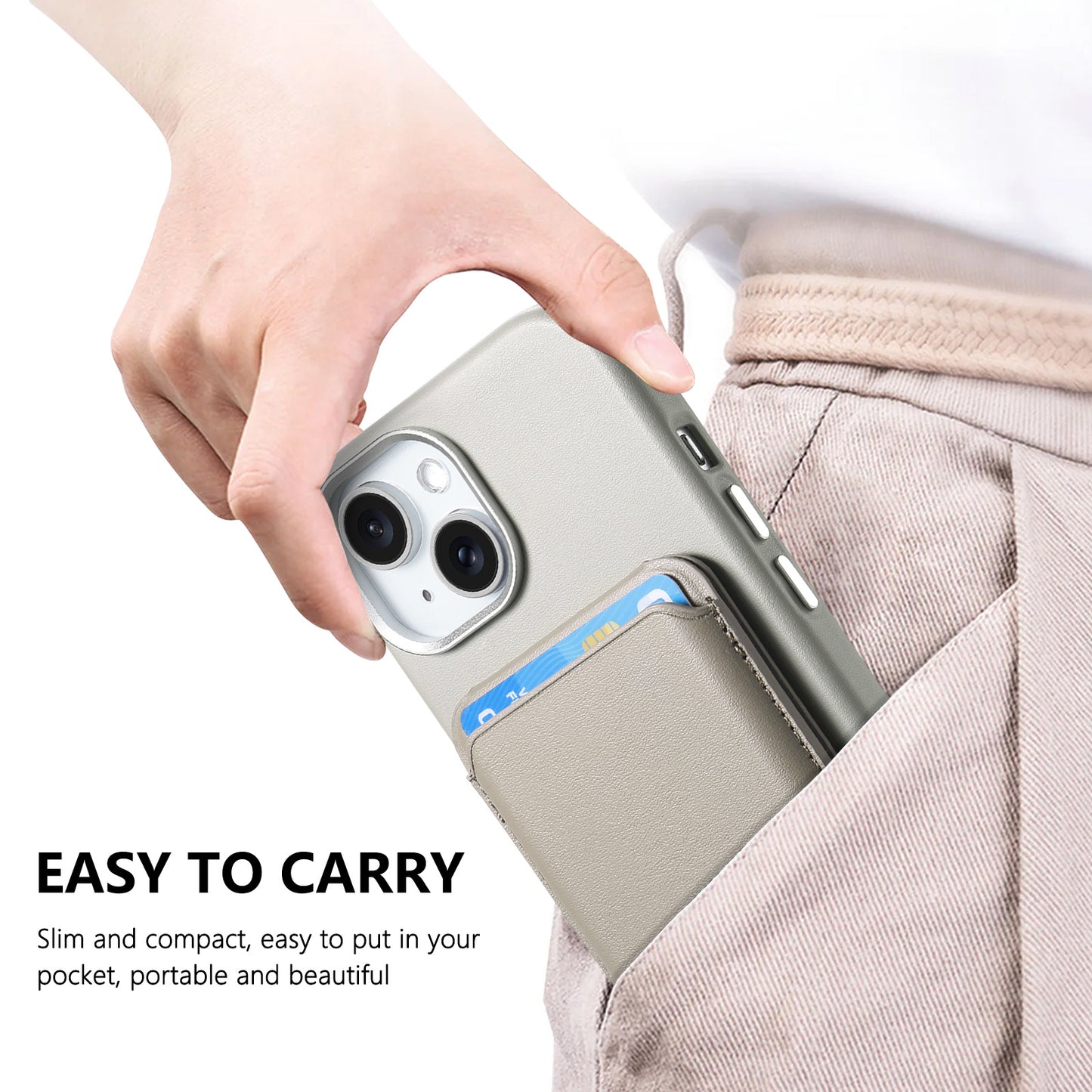 PURR Leather Detachable Wallet Phone Case with Magsafe for iPhone