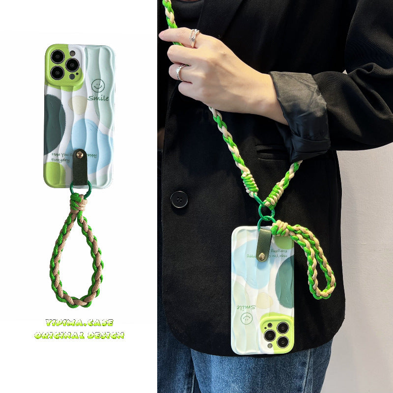 Contrast Green Braided Bracelet Phone Case for iPhone