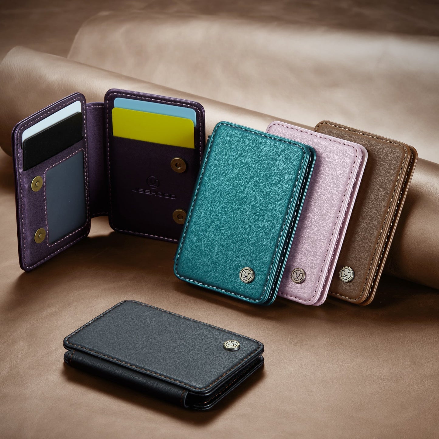 Universal RFID Leather MagSafe Card Holder for iPhone