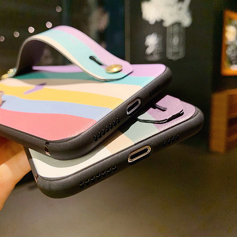 Rainbow Letter Love Heart Wristband Phone Case for Samsung Galaxy