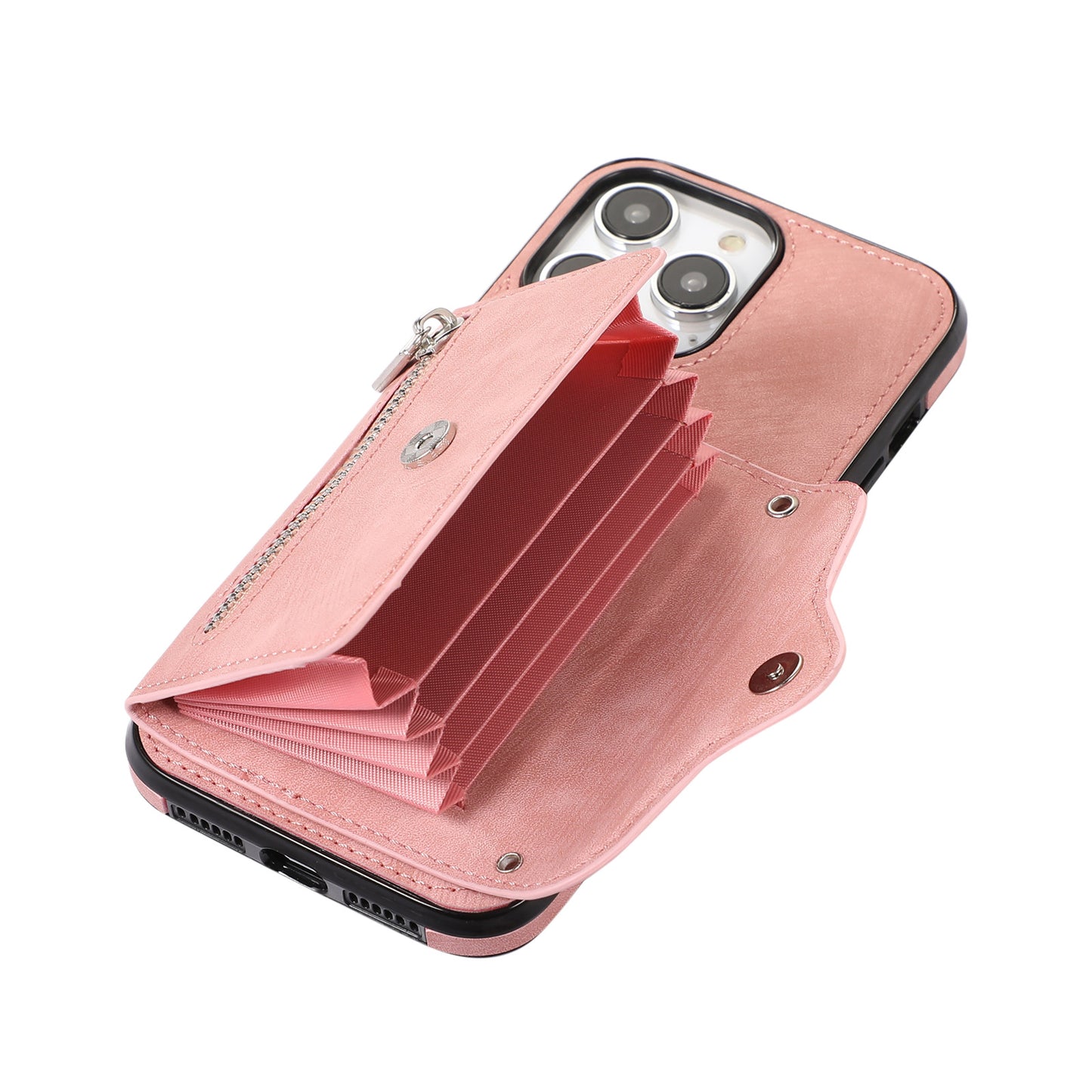 RFID Skin Touch Wallet Phone Case for iPhone