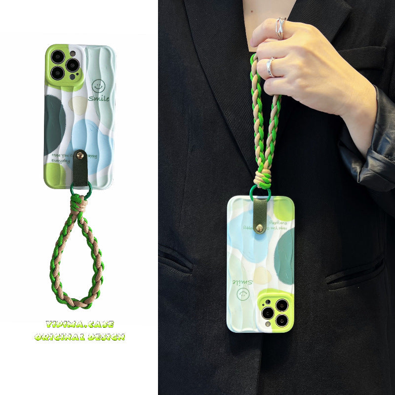 Contrast Green Braided Bracelet Phone Case for iPhone