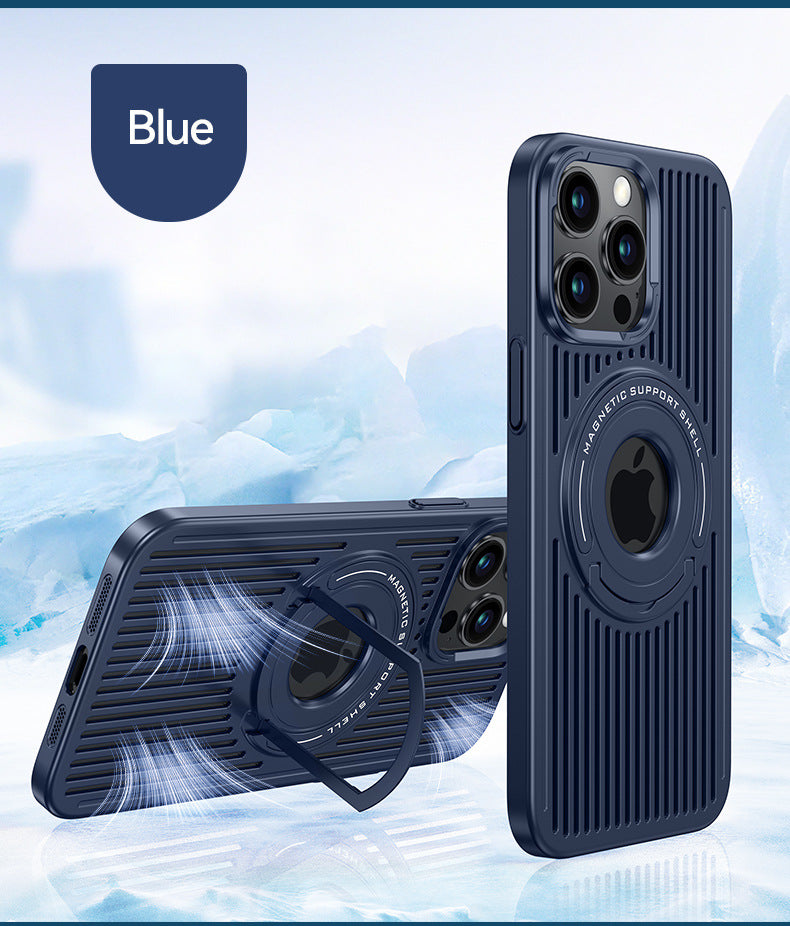 Ventilated with Hidden Stand and Magsafe Case for iPhone