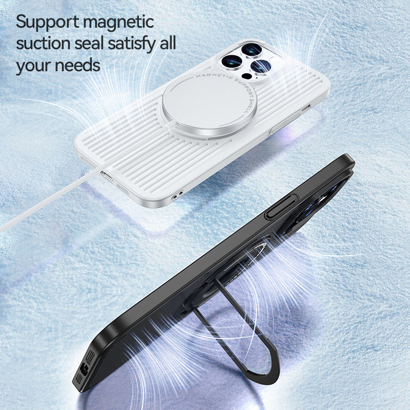 Ventilated with Hidden Stand and Magsafe Case for iPhone