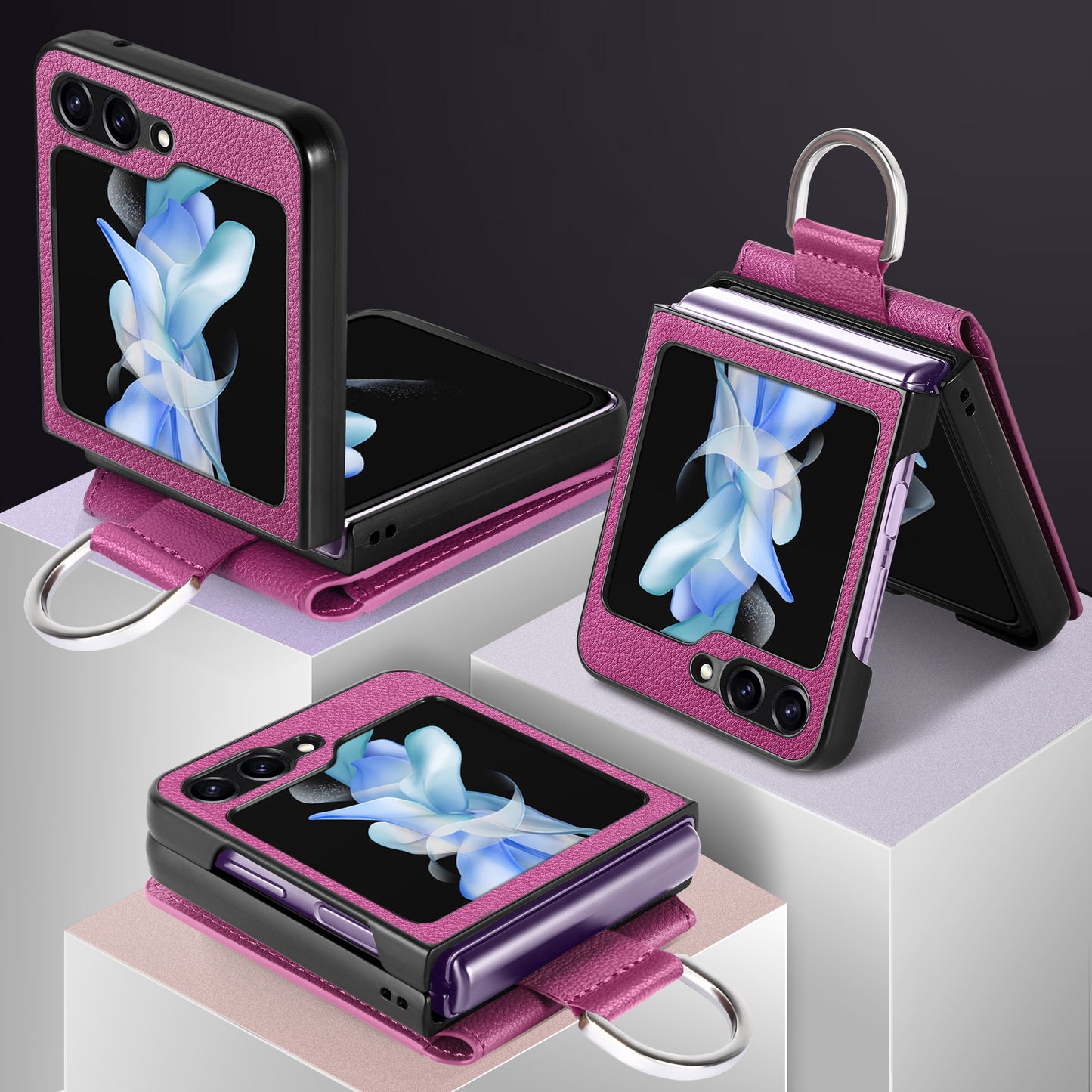 Clemence With Ring Holder Case For Galaxy Z Flip