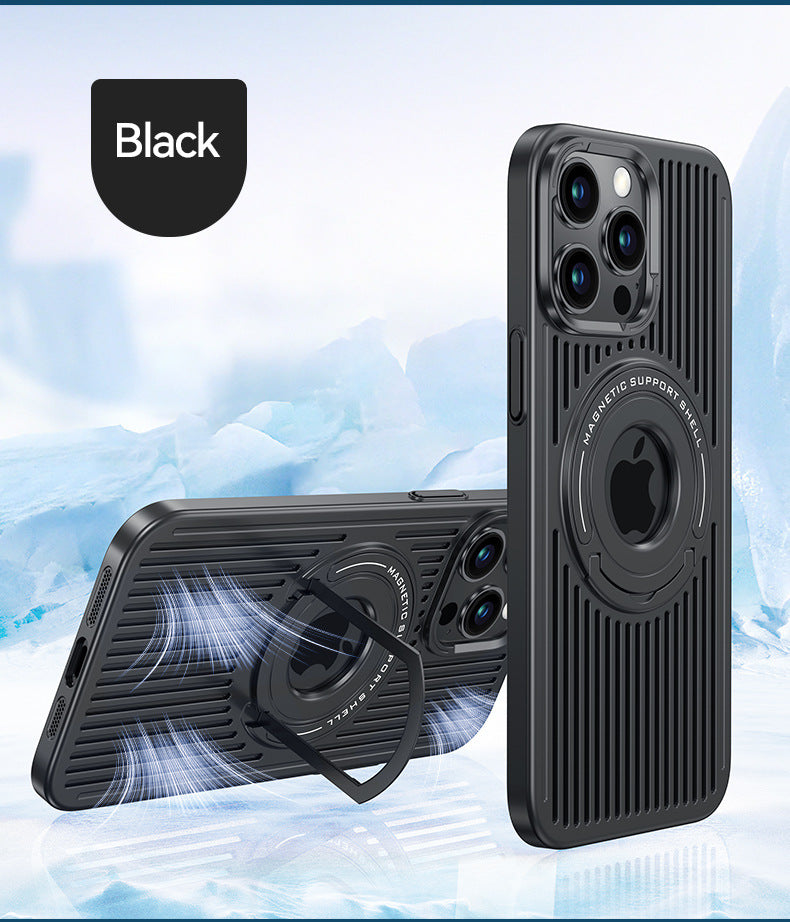 Ventilated with Hidden Stand and Magsafe Case for iPhone