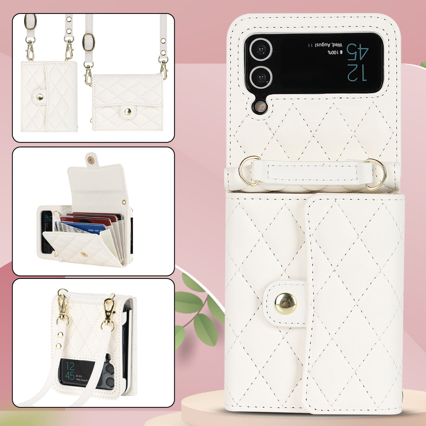 Crossbody Cardholder Phone Case For Galaxy Z Flip