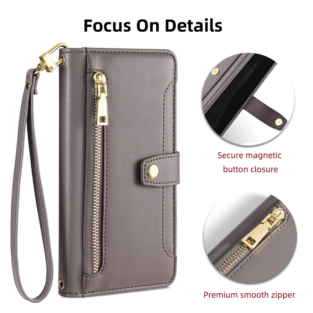 Crossbody Zipper Phone Case For Galaxy A