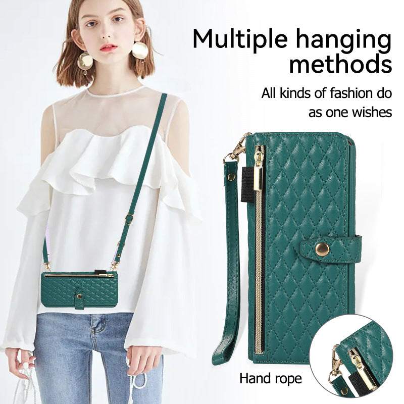 Luxury Crossbody Wallet Case For Galaxy Z Fold