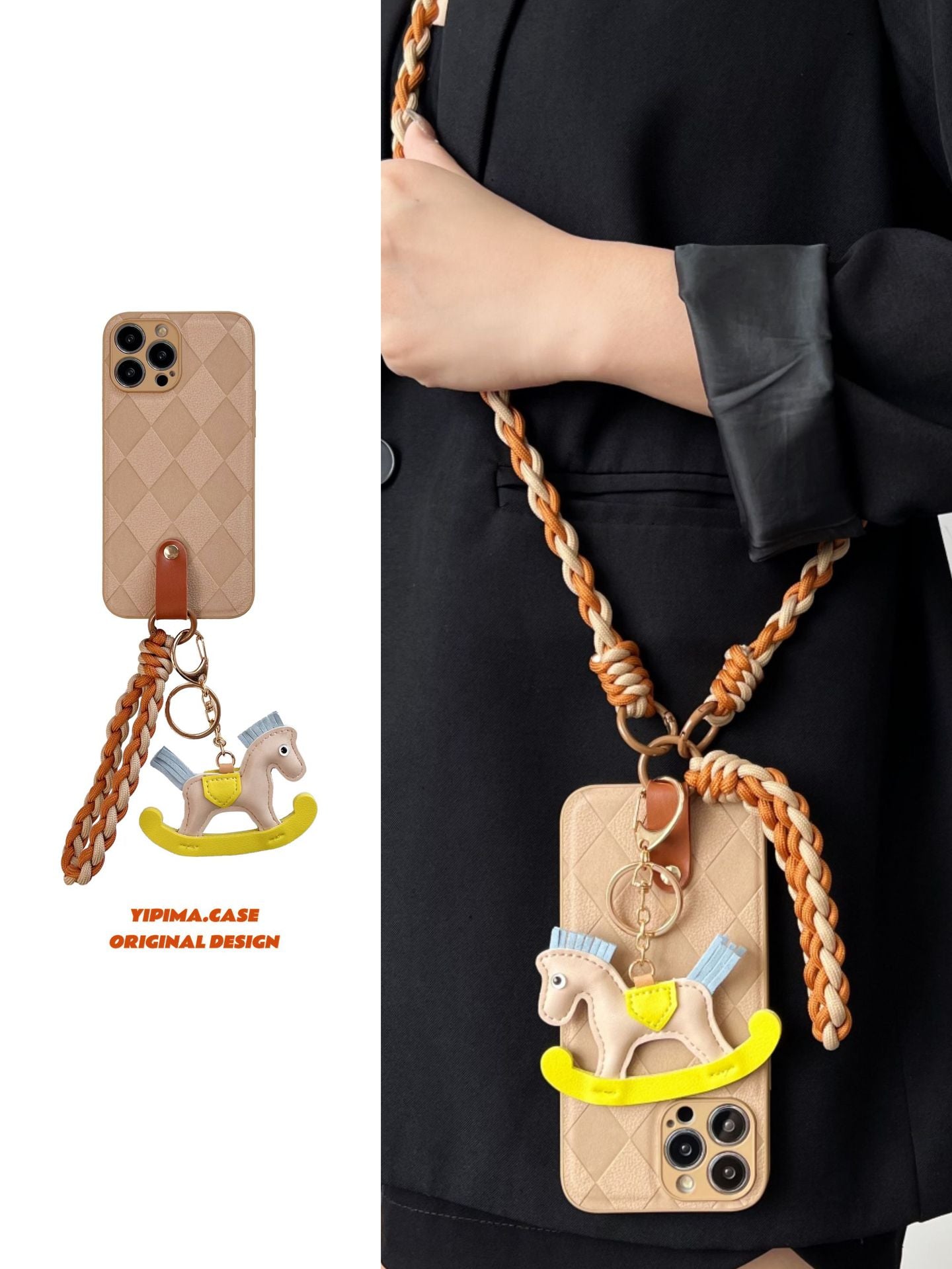 Rocking Horse Braided Rope Phone Case for iPhone