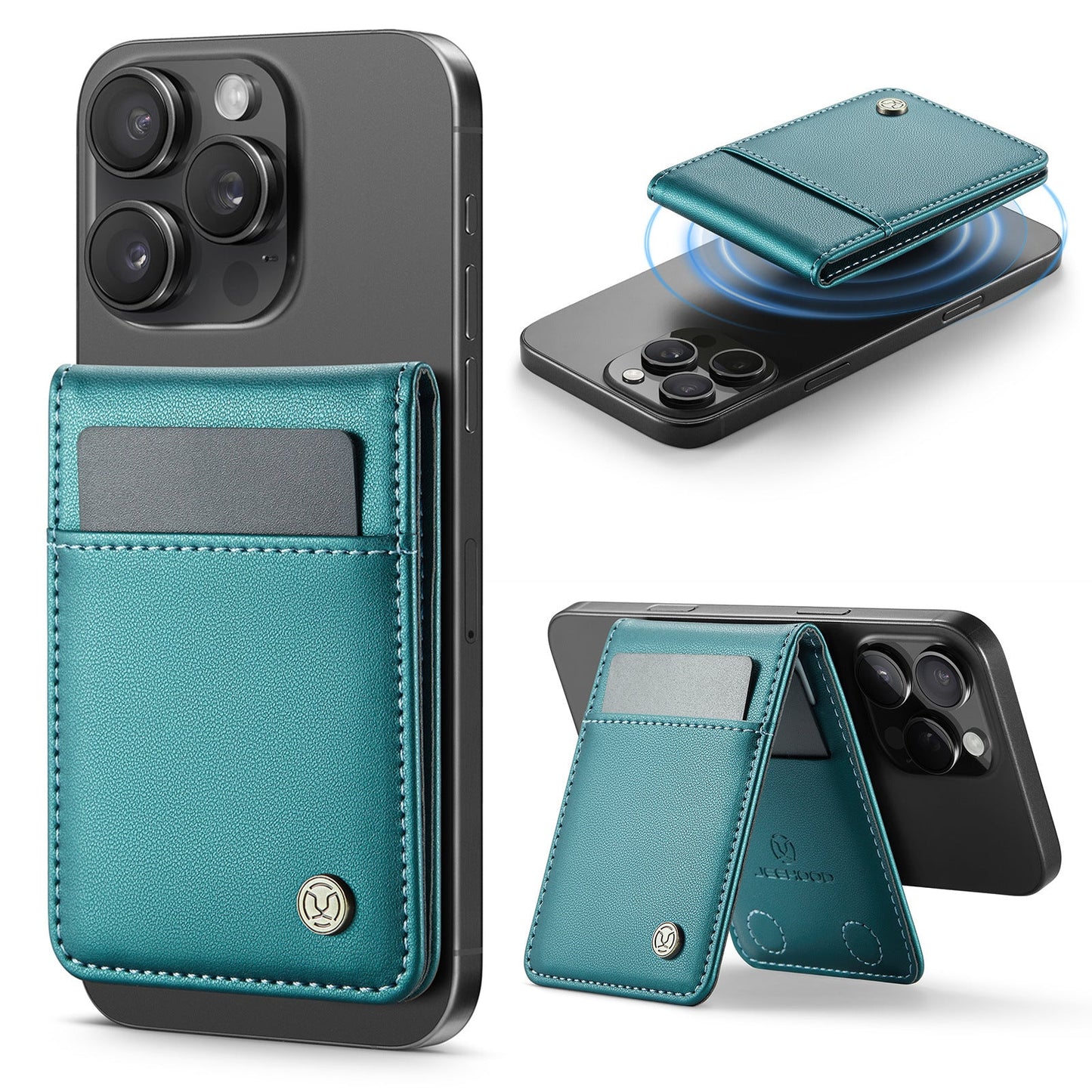 Universal RFID Leather MagSafe Card Holder for iPhone