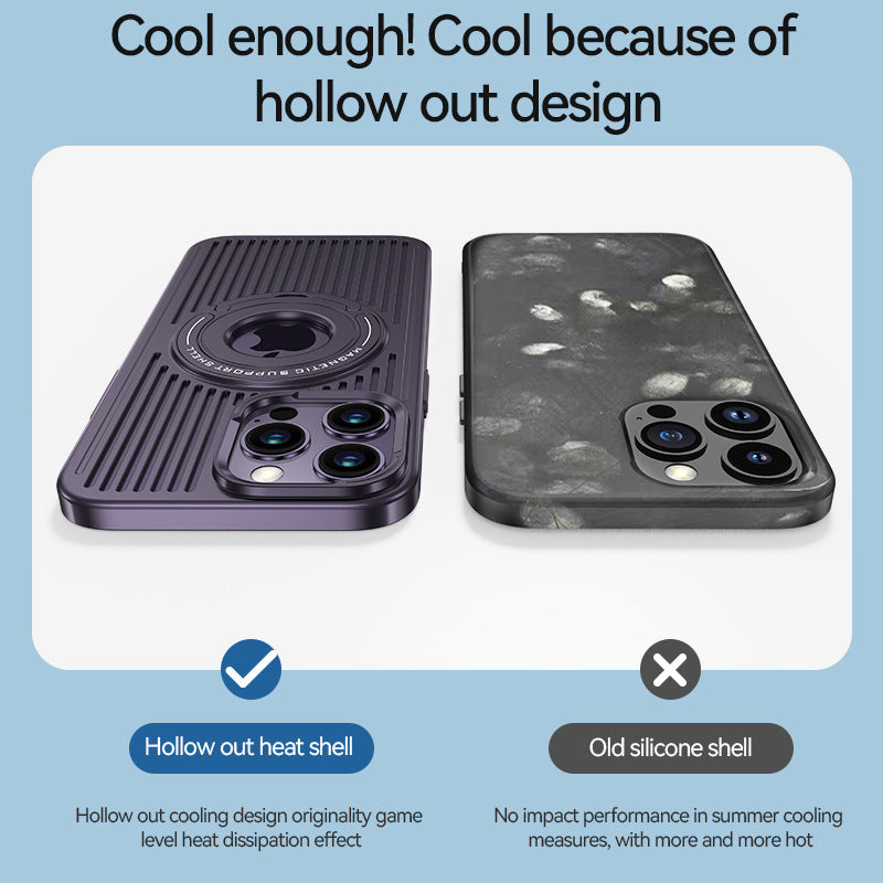 Ventilated with Hidden Stand and Magsafe Case for iPhone