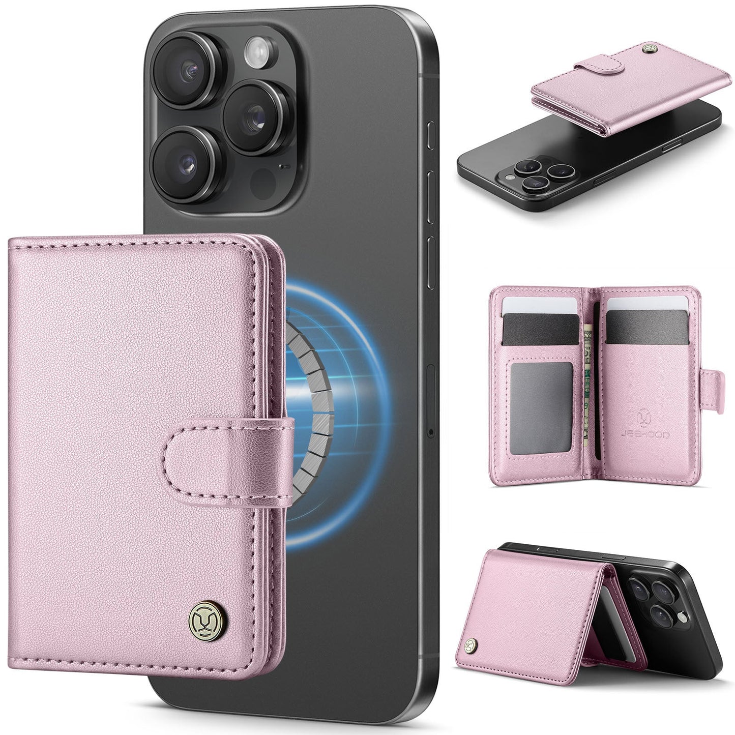 Universal RFID Leather MagSafe Card Holder for iPhone