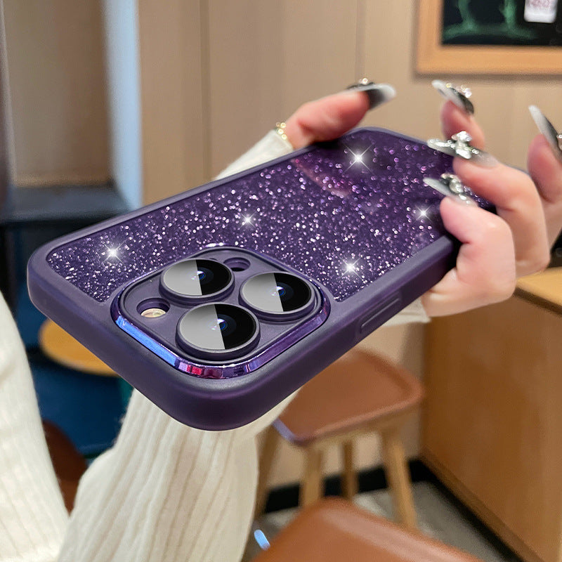 Gradient Rhinestone Soft Case for iPhone