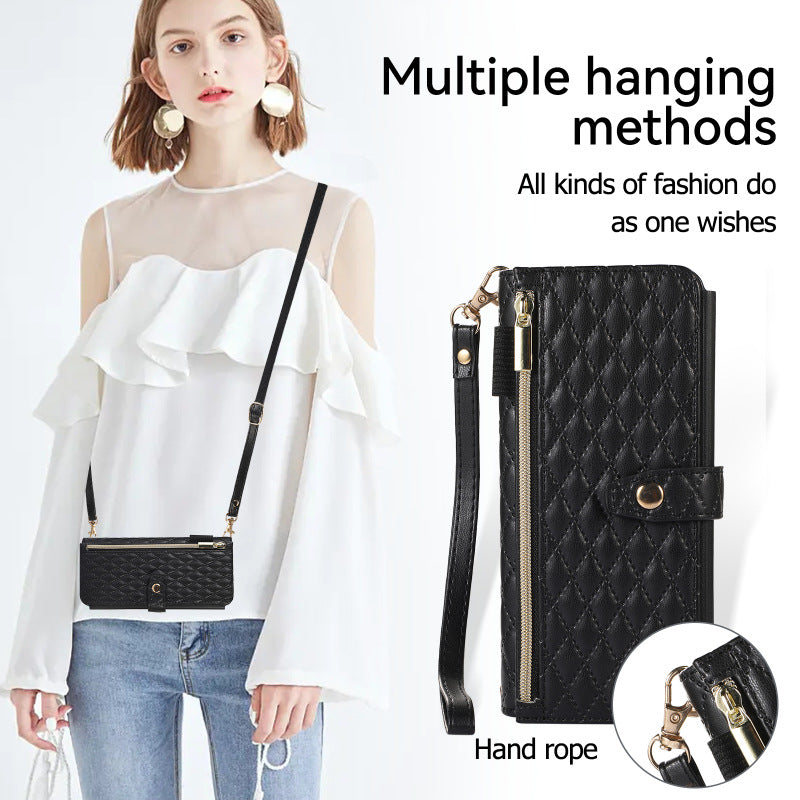 Luxury Crossbody Wallet Case For Galaxy Z Fold