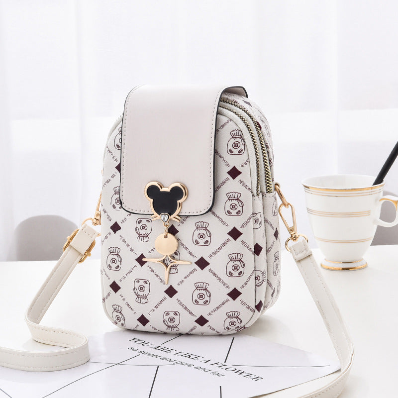 Mini Leather Crossbody Bag for Women - Small Shoulder Bag, Phone Purse, Card Holder Wallet - Stylish Diagal Design