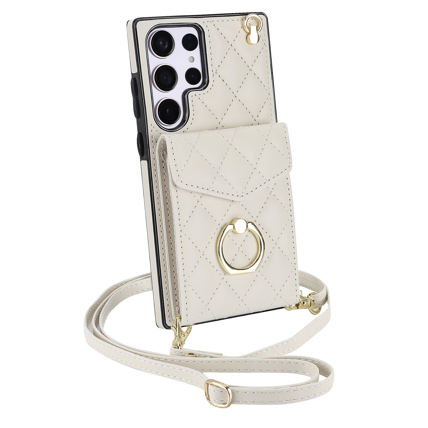 New RFID Card Slot with Ring Holder Phone Case for Samsung Galaxy