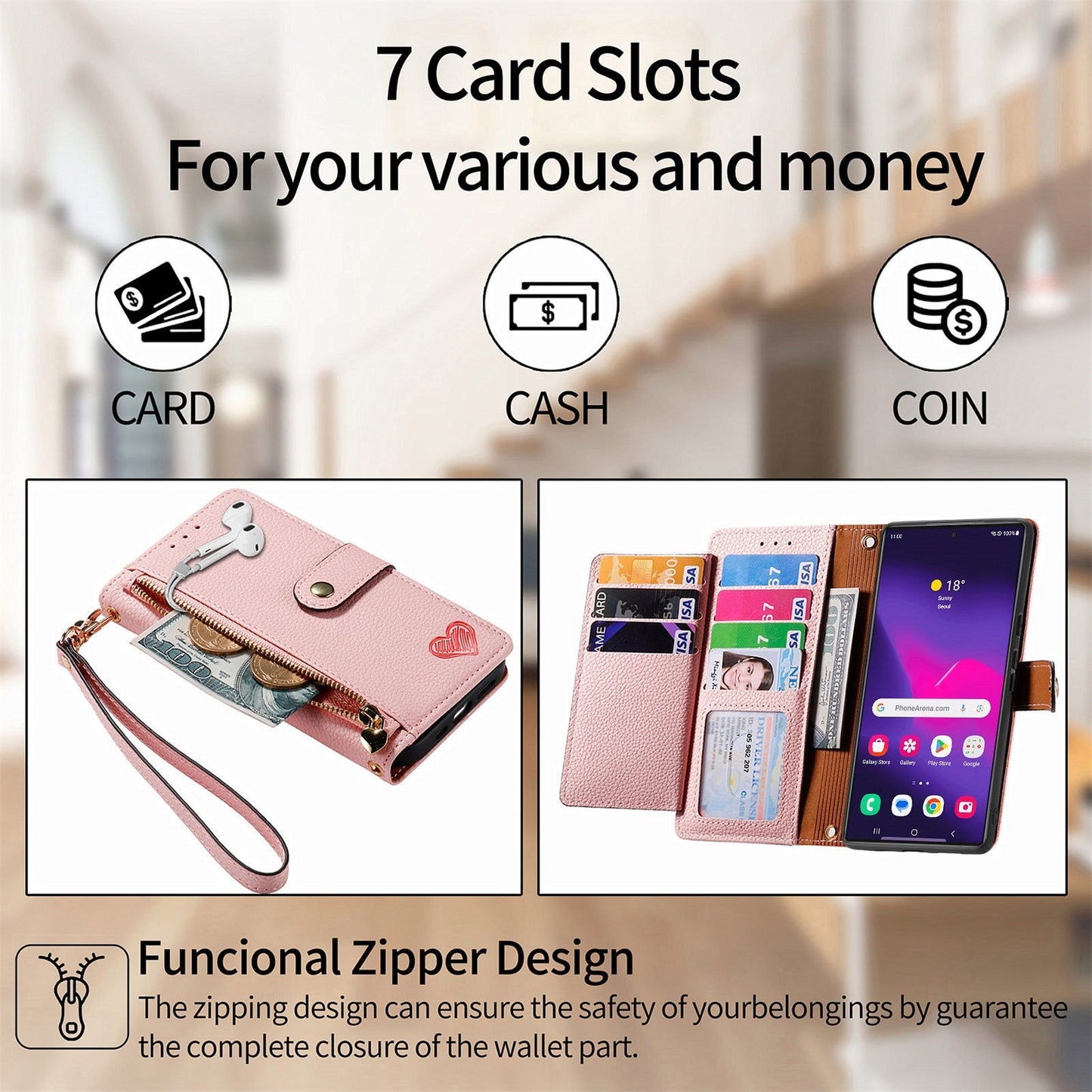 RFID Crossbody Wallet Flip Case for Google Pixel