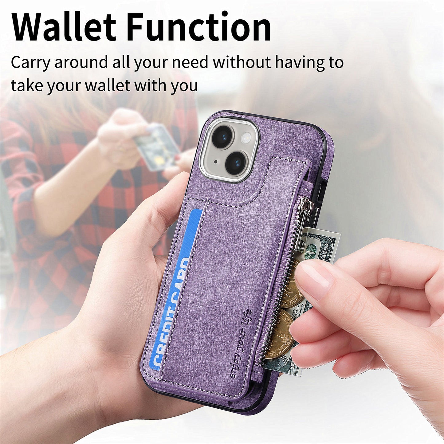 Versatile Magsafe Zipper Case for iPhone