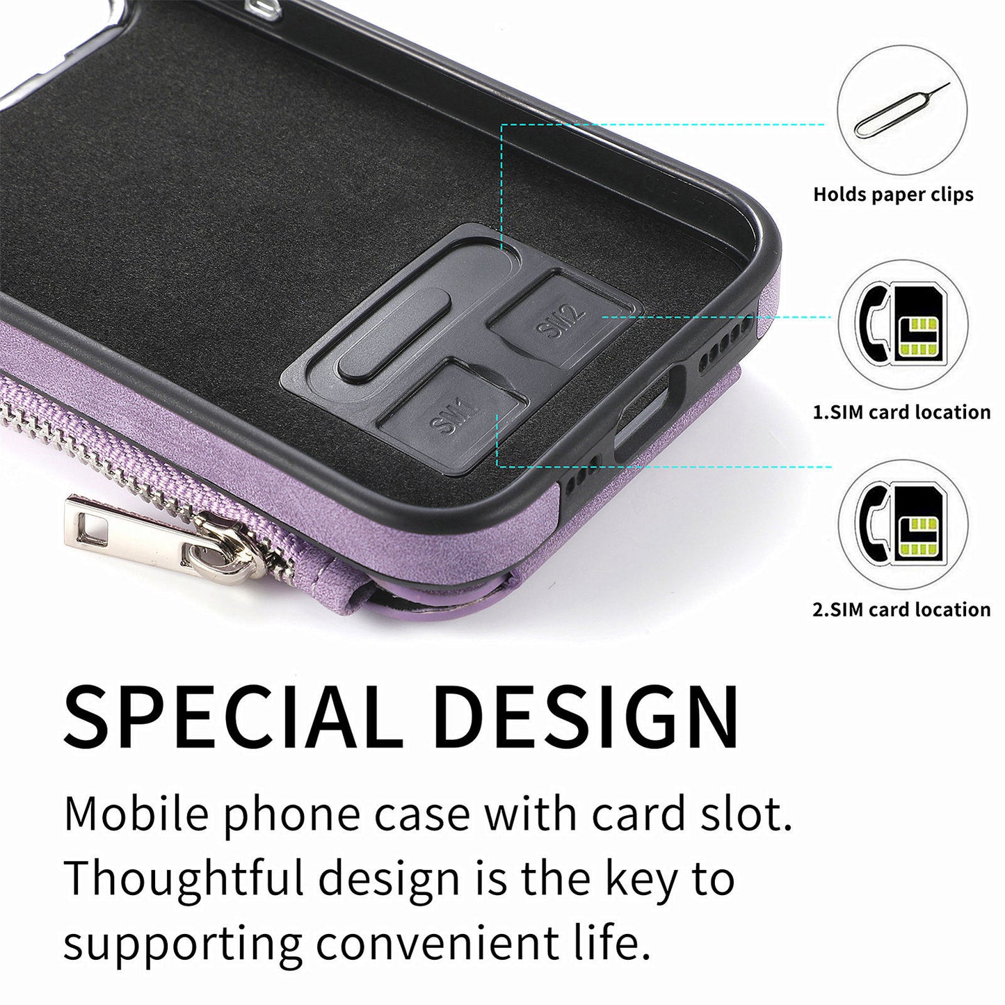 Versatile Magsafe Zipper Case for iPhone
