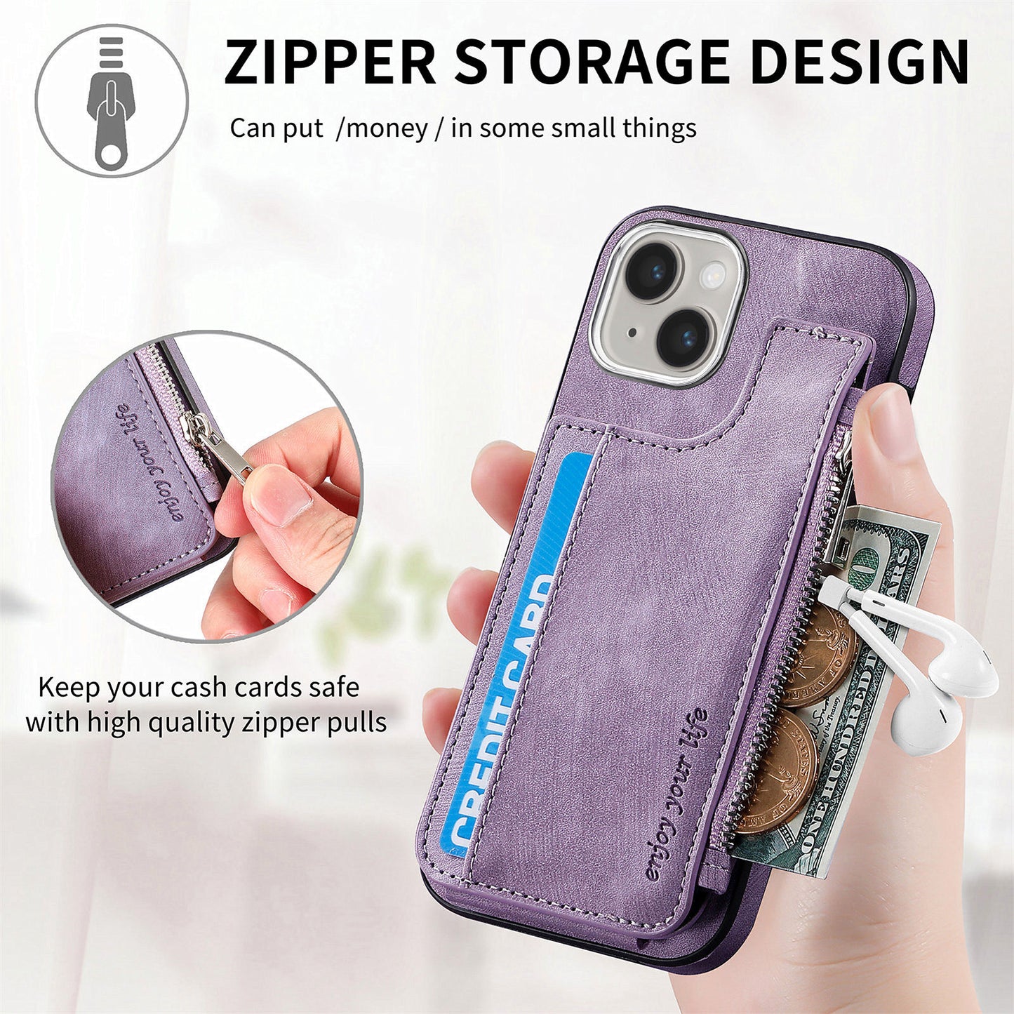 Versatile Magsafe Zipper Case for iPhone