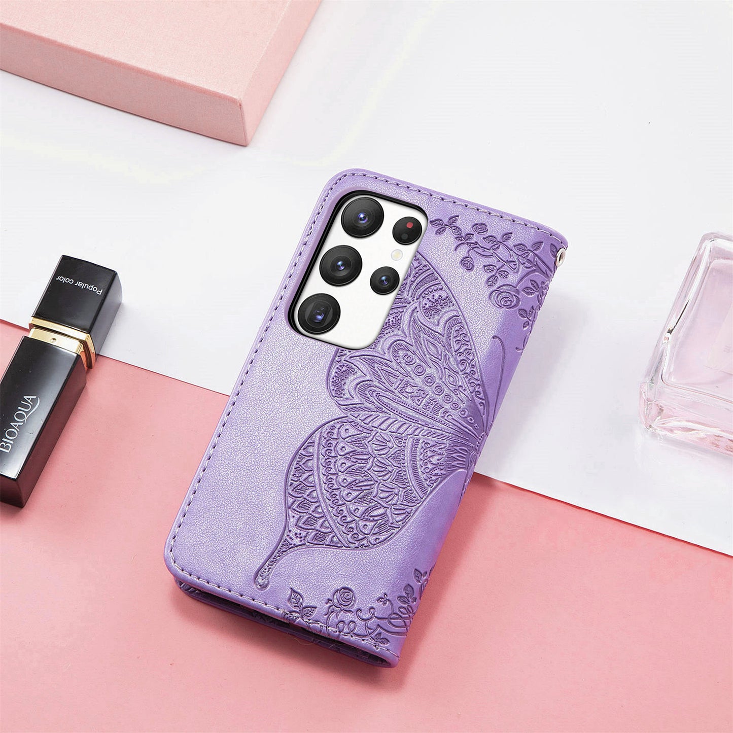 2-in-1 abnehmbare Leder-Brieftaschenhülle für Samsung Galaxy