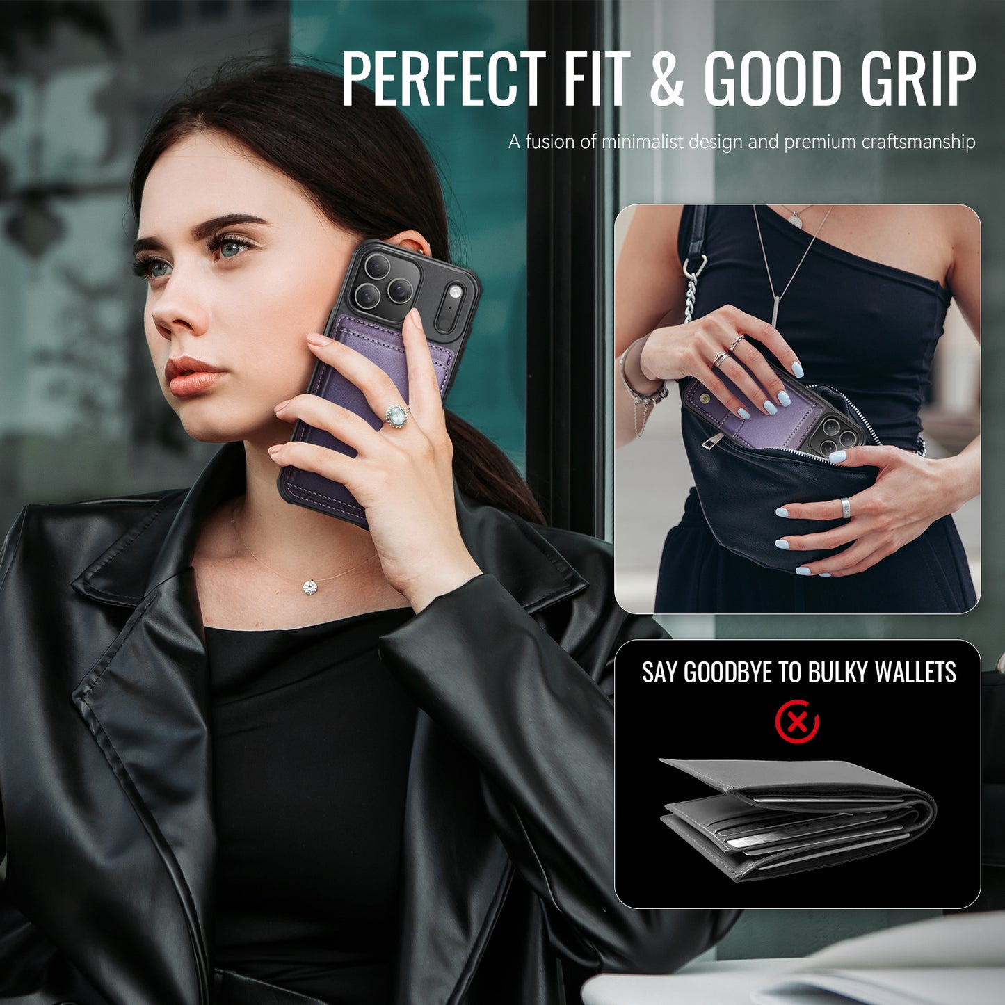 Detachable Magsafe Card Holder Phone Case for iPhone 17