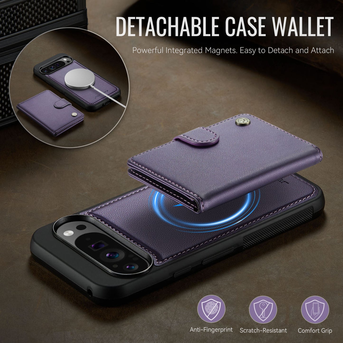Detachable Magsafe Card Holder Phone Case for Google Pixel