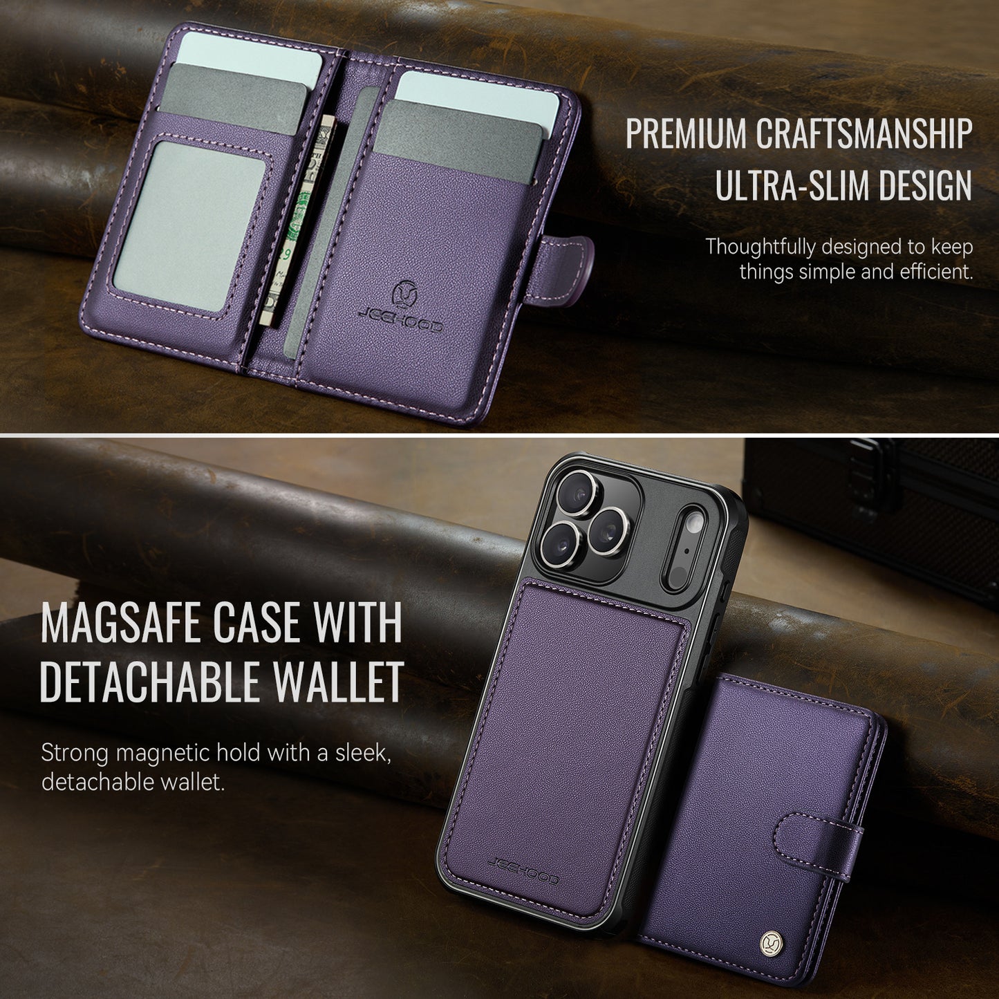 Detachable Magsafe Card Holder Phone Case for iPhone 17