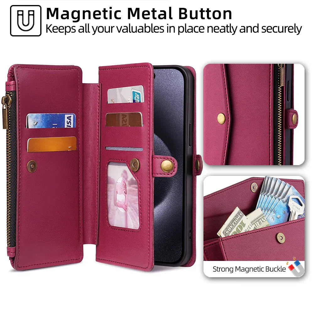 Versatile High-Capacity Wallet Phone Case for Samsung Galaxy A