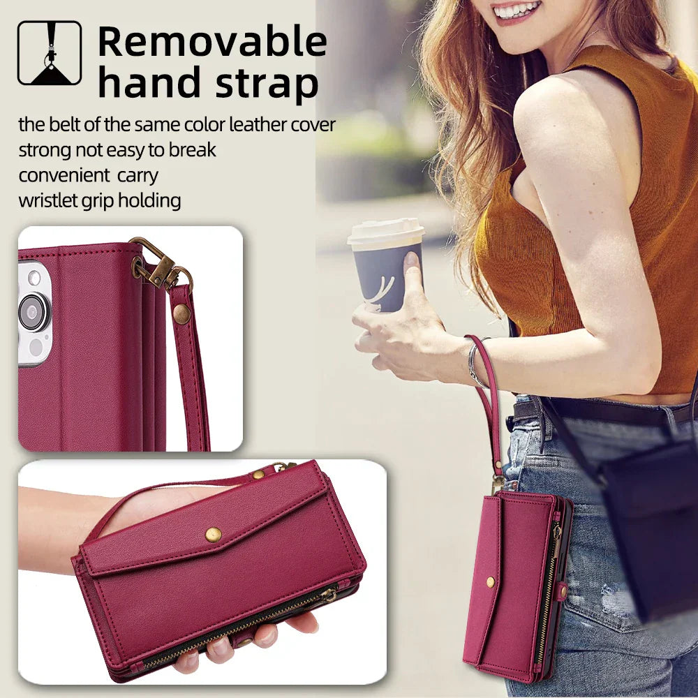 Versatile High-Capacity Wallet Phone Case for Samsung Galaxy A