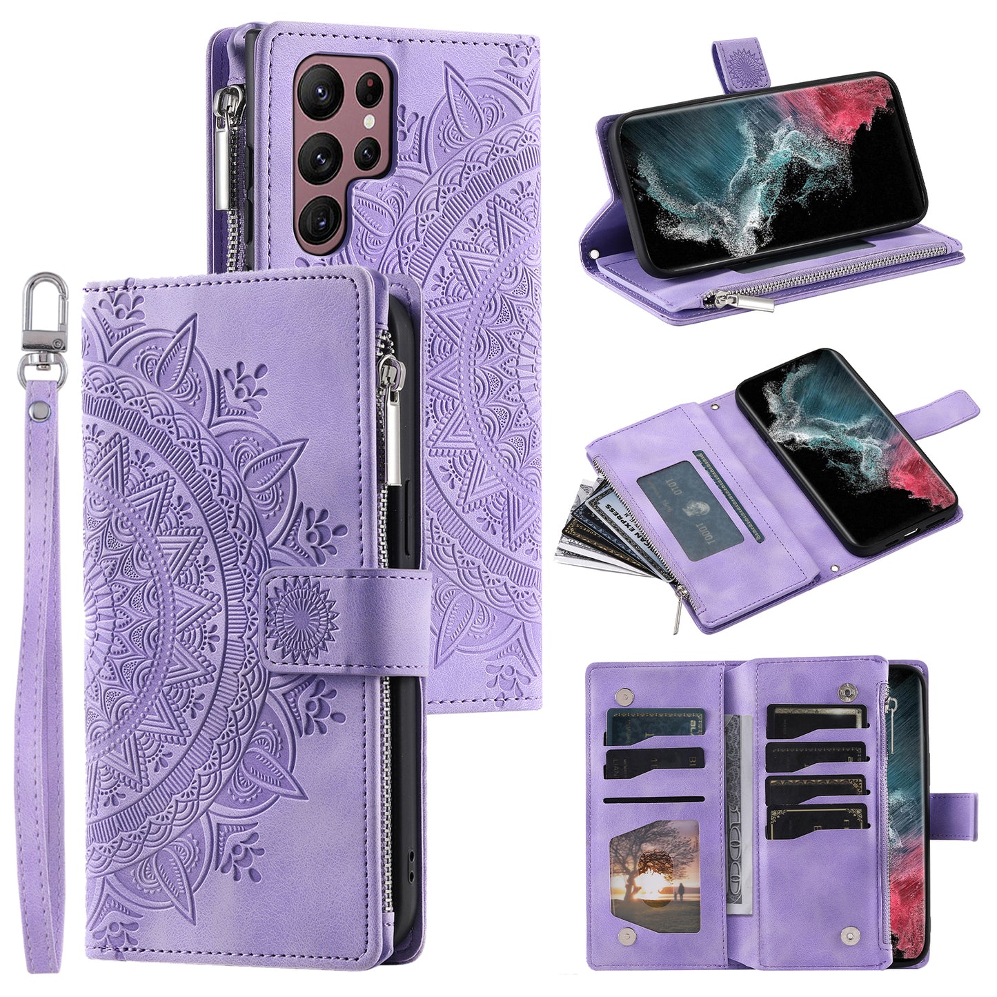 Mandala Wallet Flip Case for Samsung Galaxy
