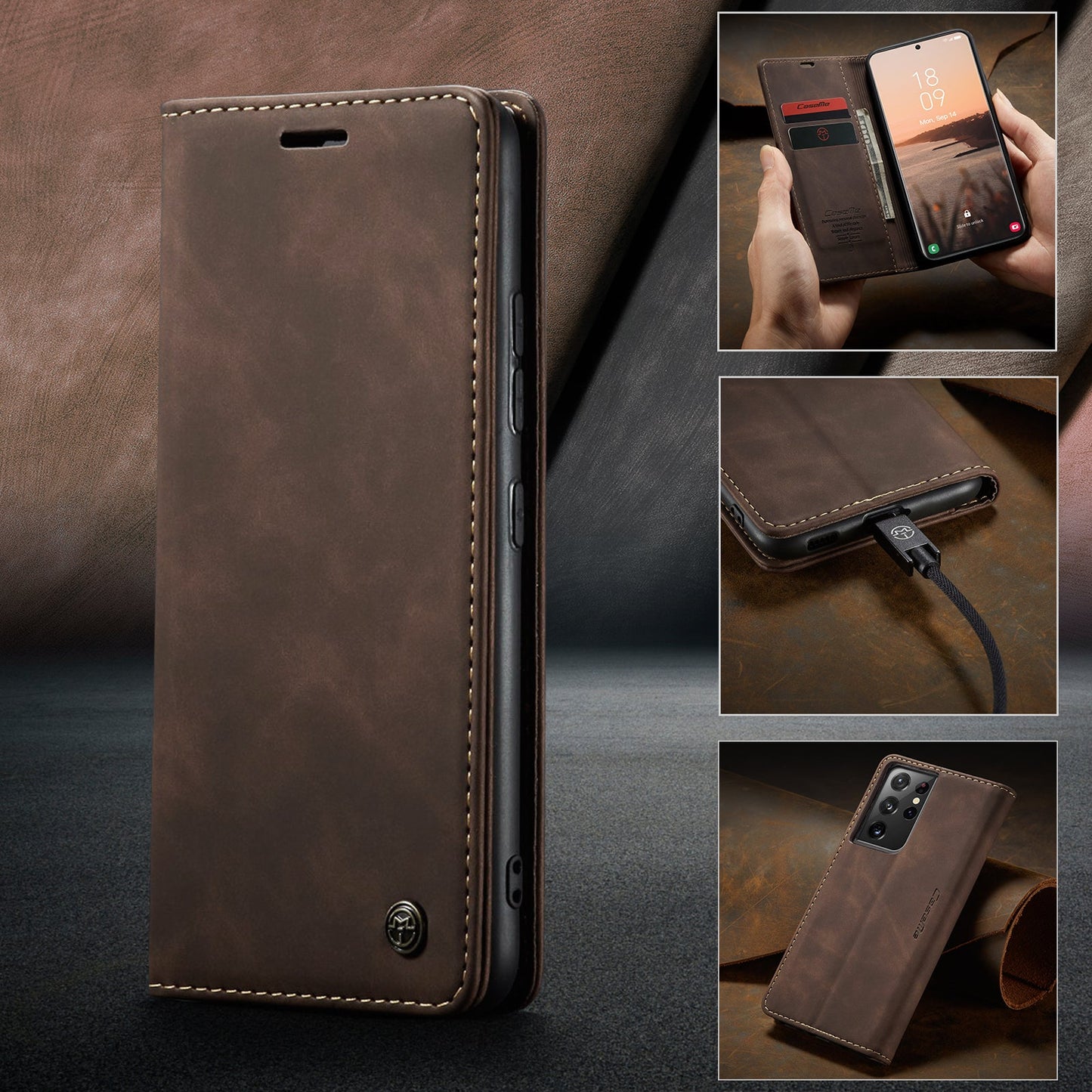Multi-Function Retro Wallet Case for Samsung Galaxy