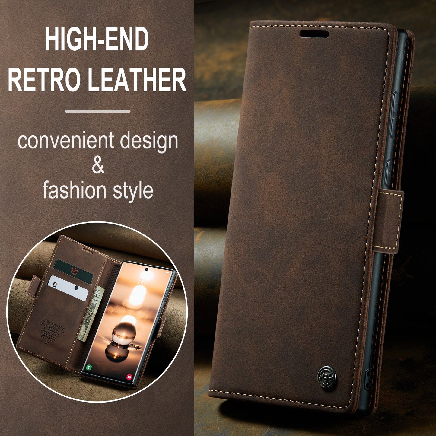 Multi-Function Retro Wallet Case for Samsung Galaxy