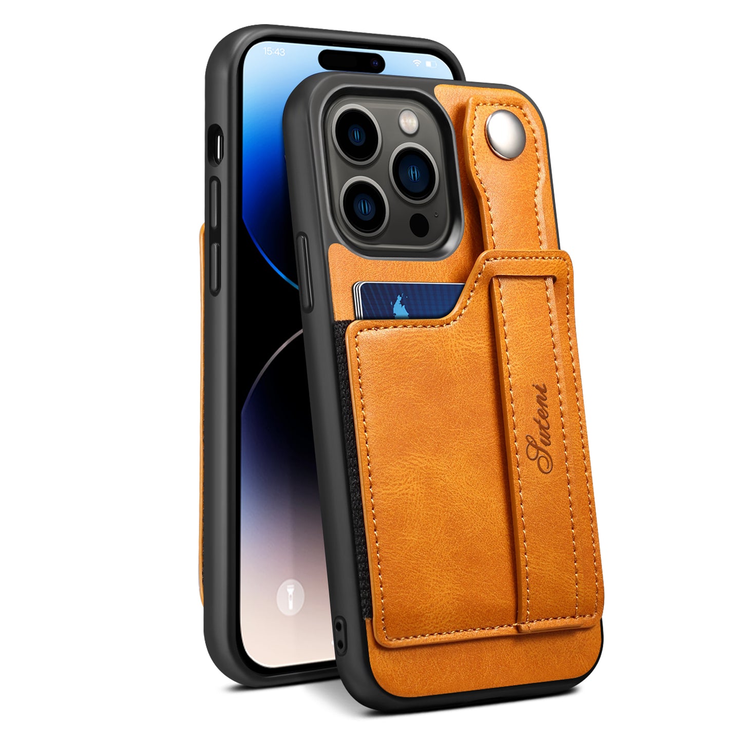 Estuche tipo billetera de cuero desmontable 2 en 1 para iPhone