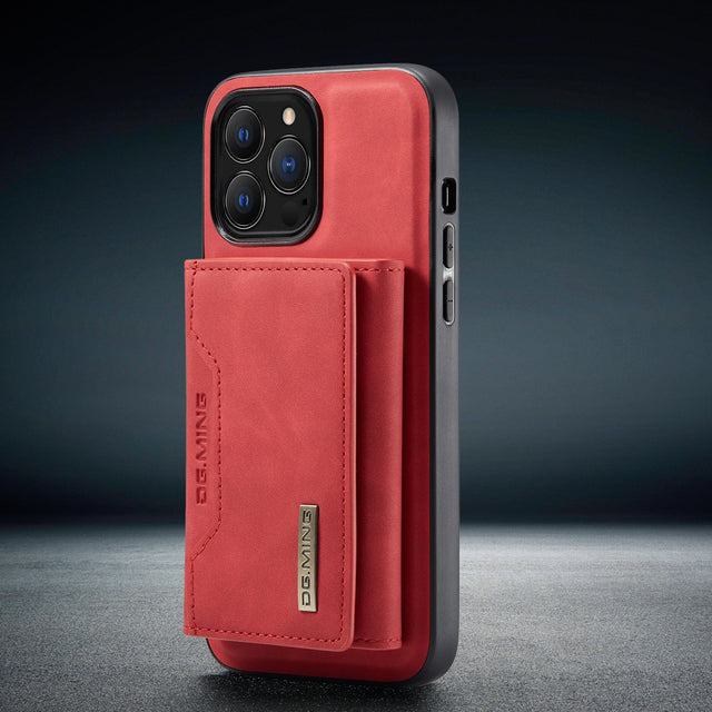 2 in 1 Detachable Leather Wallet Case For iPhone