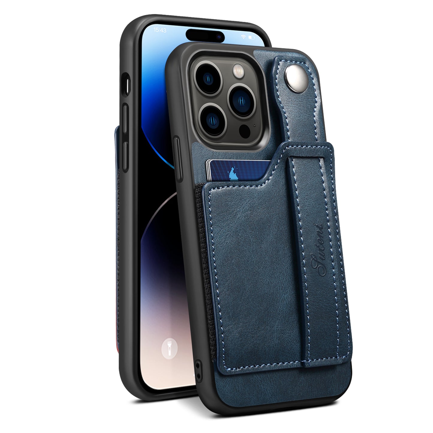 Estuche tipo billetera de cuero desmontable 2 en 1 para iPhone