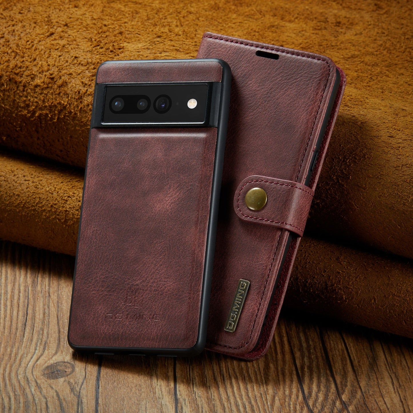 2 in 1 Detachable Flip Leather Case For Google Pixel