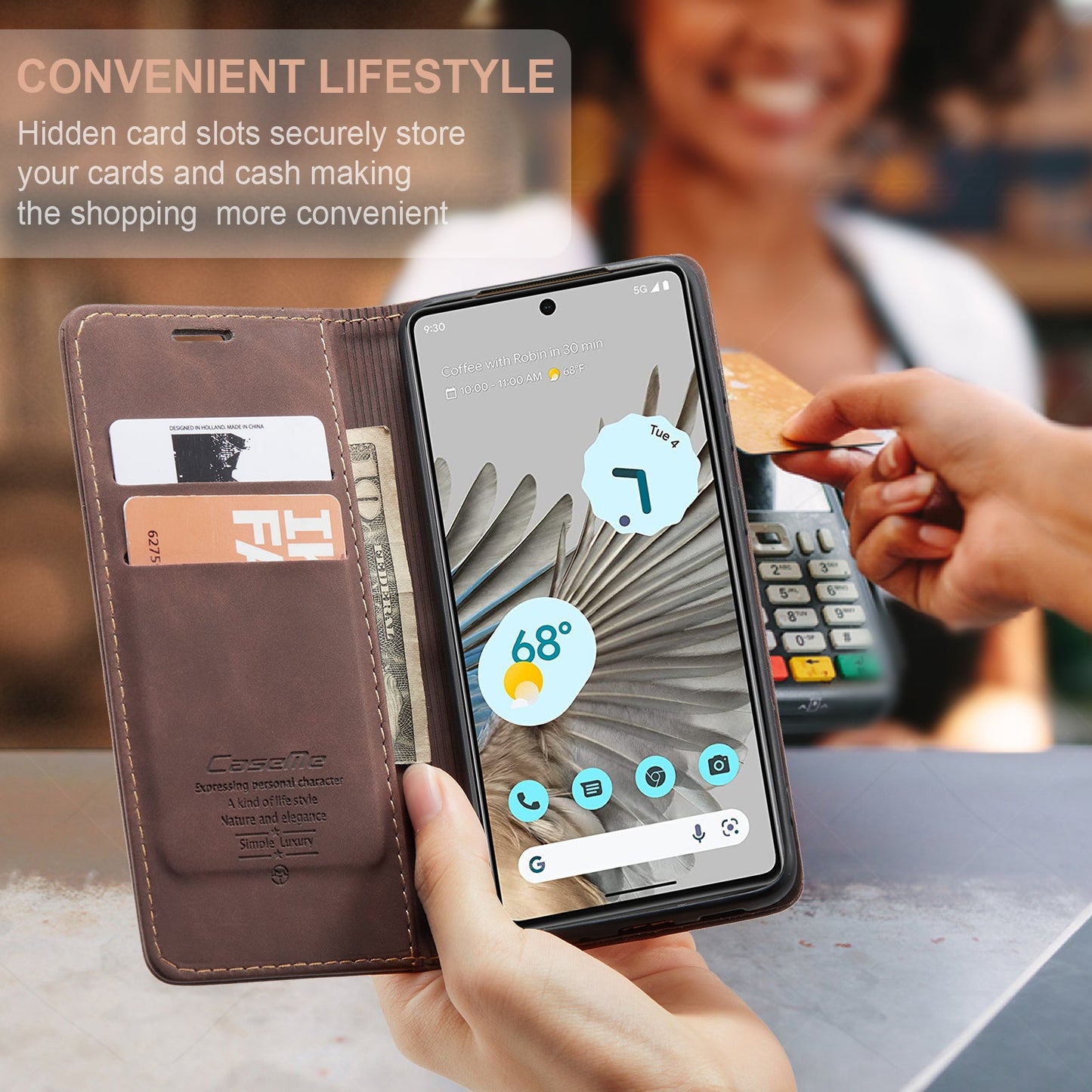 Multi-Function Retro Wallet Case for Google Pixel