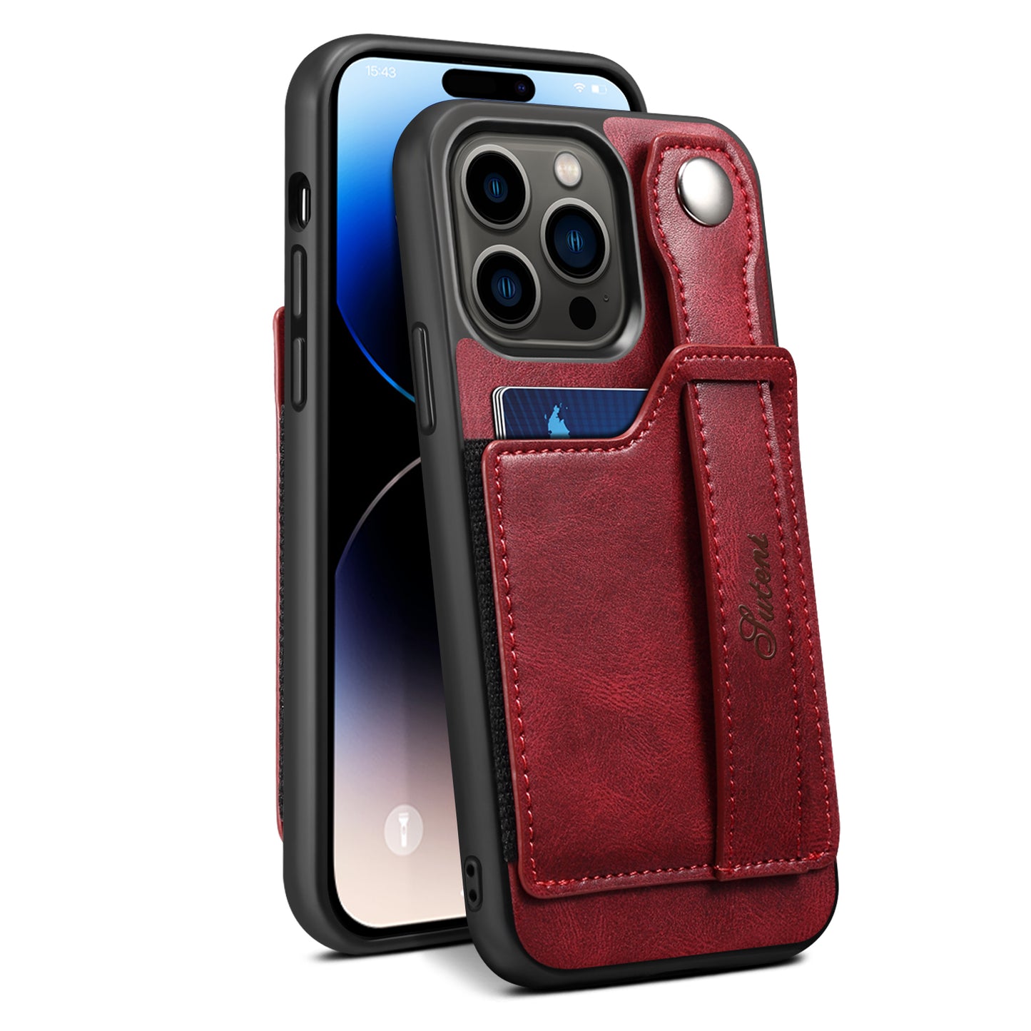 Estuche tipo billetera de cuero desmontable 2 en 1 para iPhone